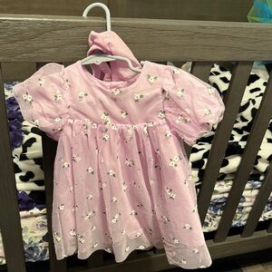 Cat & Jack Purple Floral Kids Dress